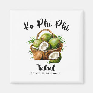 Ko Phi Phi Kokosnuss Thailand Tropisch Koh Insel G Magnet