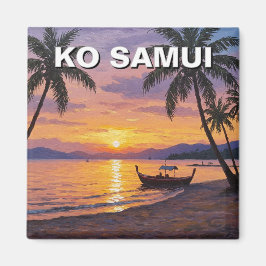 Ko Samui Thailand Sunset Magnet
