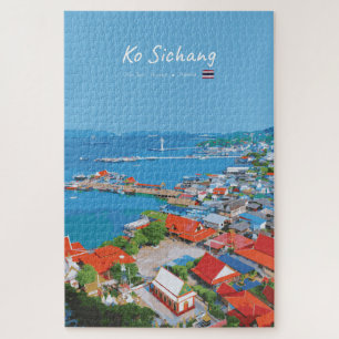Ko Sichang, Thailand - Lebendige Hafenansicht