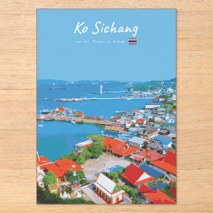 Ko Sichang, Thailand - Lebendige Hafenansicht Acryleinladungen
