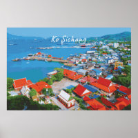 Ko Sichang, Thailand - Lebendige Hafenansicht