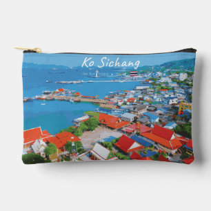 Ko Sichang, Thailand - Lebendige Hafenansicht Zubehörtasche