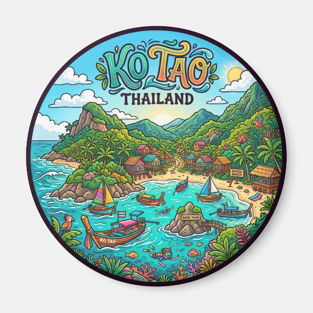 Ko Tao Insel Thailand Magnet (Vorne)