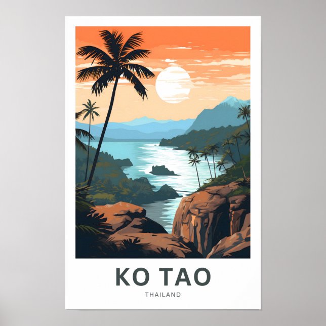Ko Tao Thailand Travel Print Poster (Vorne)