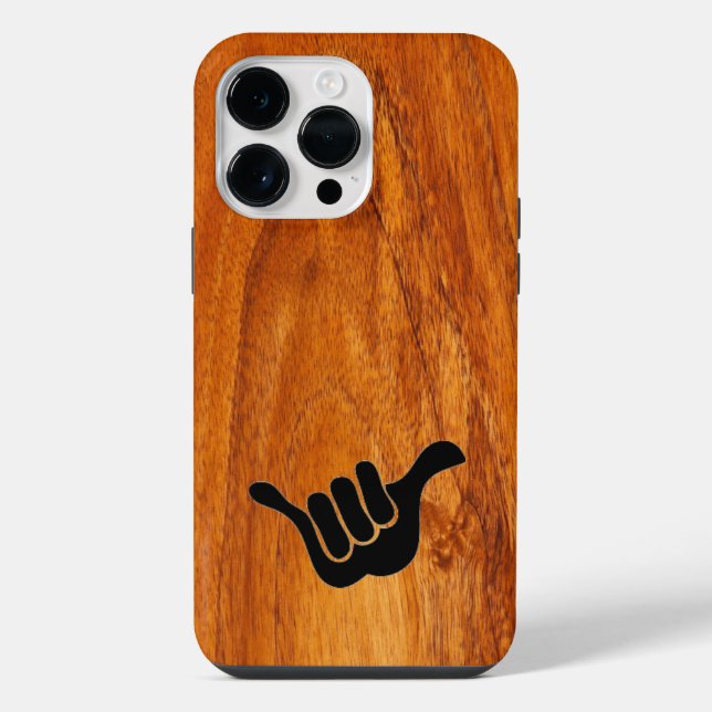 Koa-Holz iPhone 14 Pro Max Hülle (Rückseite)