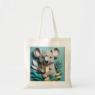 Koala 3D Paper Art Design T - Shirt Tragetasche