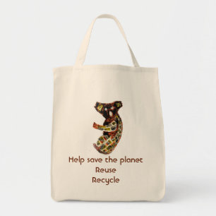 Koala Aboriginal Art Tragetasche