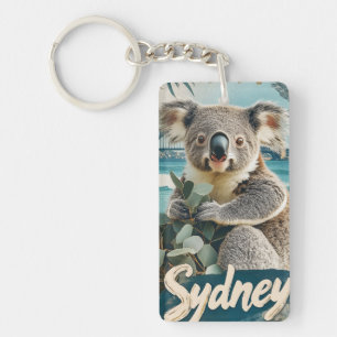 Koala adorable avec le pont de Sydney Harbour