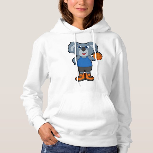 Koala als Basketballspieler mit Basketball Hoodie (Vorderseite)