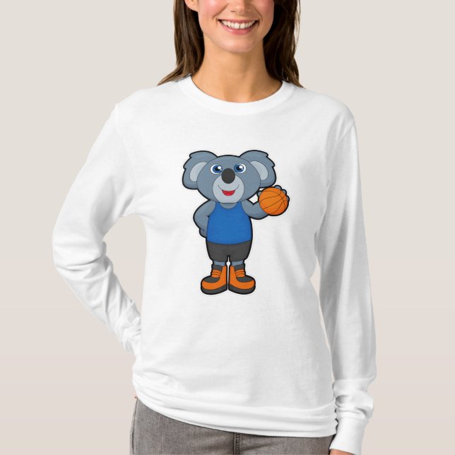 Koala als Basketballspieler mit Basketball T-Shirt (Vorderseite)