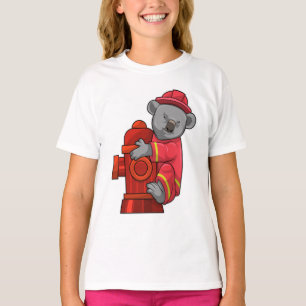 Koala als Feuerwehrmann mit Hydranten T-Shirt
