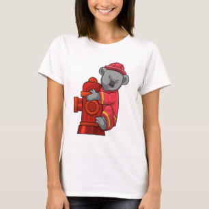 Koala als Feuerwehrmann mit Hydranten T-Shirt