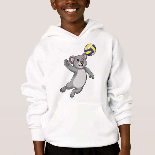 Koala als Volleyballspieler mit Volleyball Hoodie (Vorderseite)