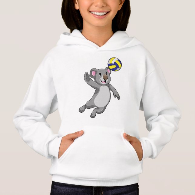 Koala als Volleyballspieler mit Volleyball Hoodie (Vorderseite)