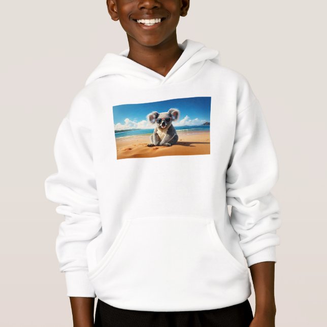 Koala am Sandstrand Hoodie (Vorderseite)