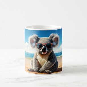 Koala am Sandstrand Kaffeetasse