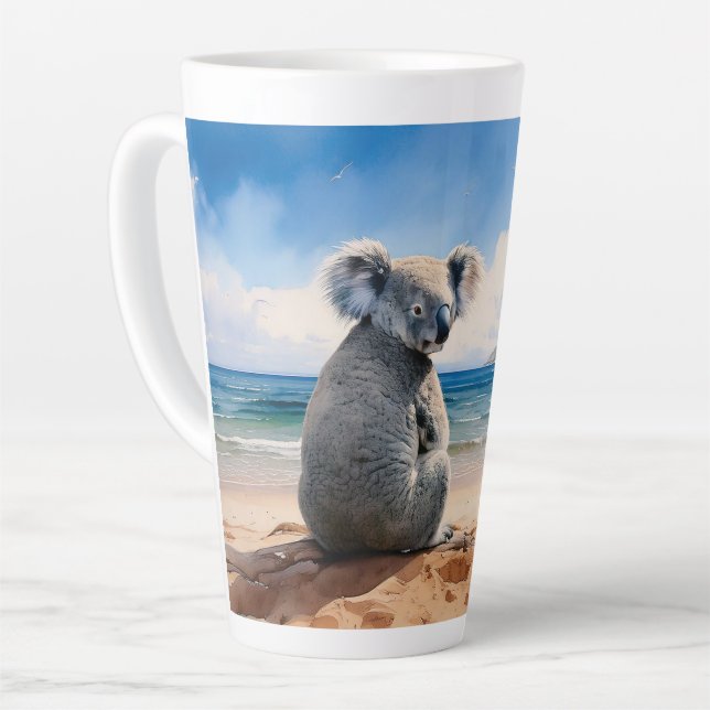 Koala am Sandstrand Milchtasse (Linke Ecke)