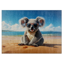 Koala am Sandstrand Schneidebrett