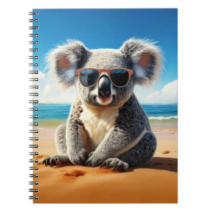 Koala an einem sandigen Strand Notizblock