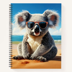 Koala an einem sandigen Strand Notizbuch