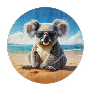Koala an einem sandigen Strand Schneidebrett