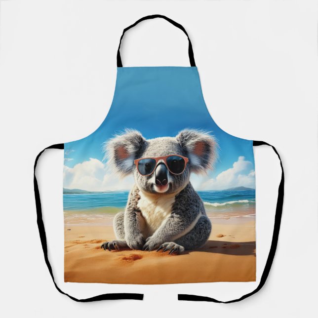 Koala an einem sandigen Strand  Schürze (Vorderseite)