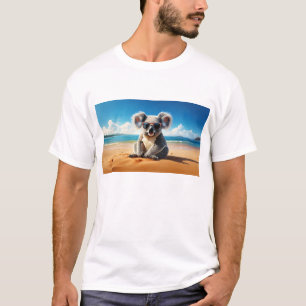 Koala an einem sandigen Strand T-Shirt