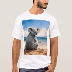 Koala an einem sandigen Strand T-Shirt