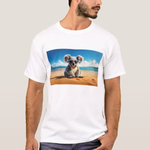 Koala an einem sandigen Strand T-Shirt