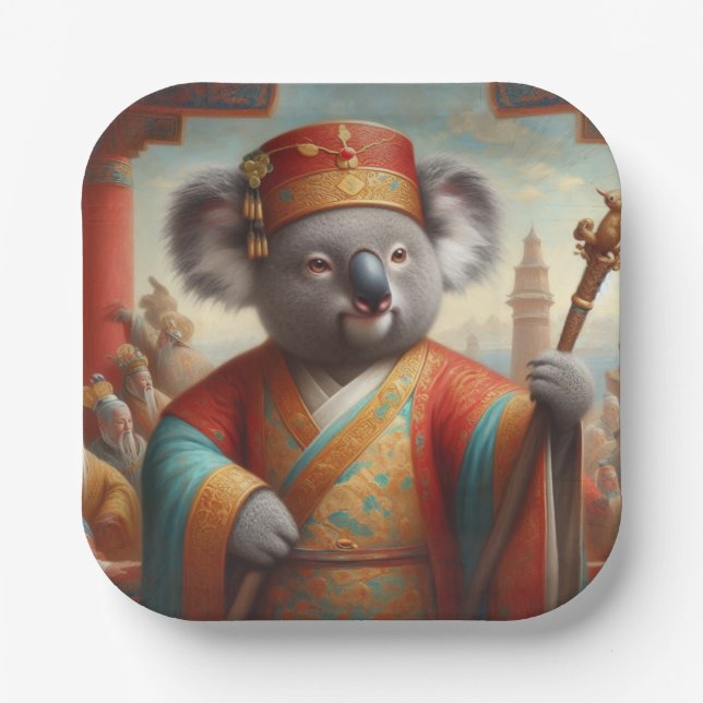 Koala Ancient China Pappteller (Vorderseite)