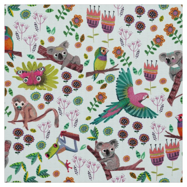 Koala Animal Kids Kinderzimmer Girls | Stoffvorhan Stoff (Muster)
