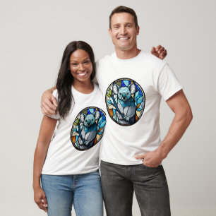 Koala Animal Portrait Gestaltete Glas frei von Wil T-Shirt