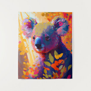 Koala Animal Portrait Malerei Wildlife Wandteppich