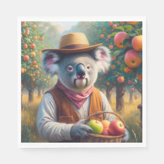 Koala Apple Orchard Serviette (Vorderseite)