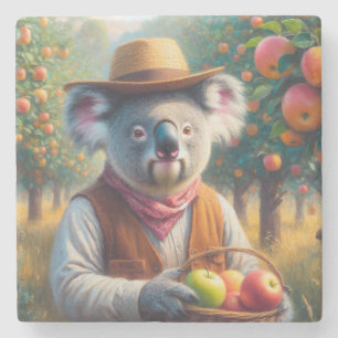 Koala Apple Orchard Steinuntersetzer