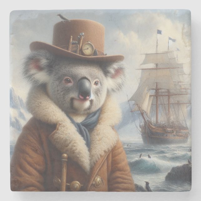 Koala Arctic Explorer Steinuntersetzer (Vorderseite)