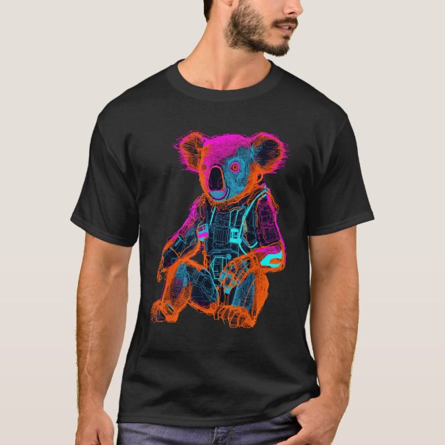 Koala Artwork - Animal Motif Art Koala T-Shirt (Vorderseite)