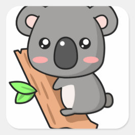 Koala-Aufkleber Quadratischer Aufkleber