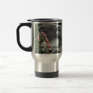 Koala Australian Christmas Candy Cane Reisebecher