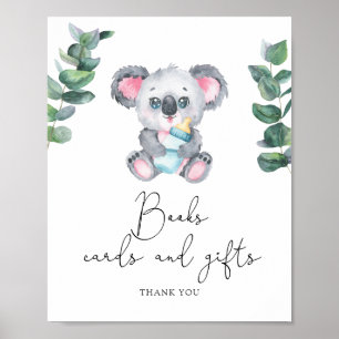 Koala-Baby-Party - Bücher Karten und Geschenke Poster