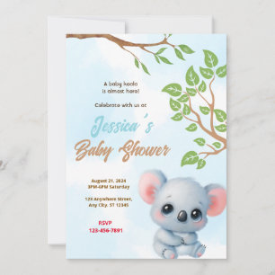Koala Baby Shower Einladung