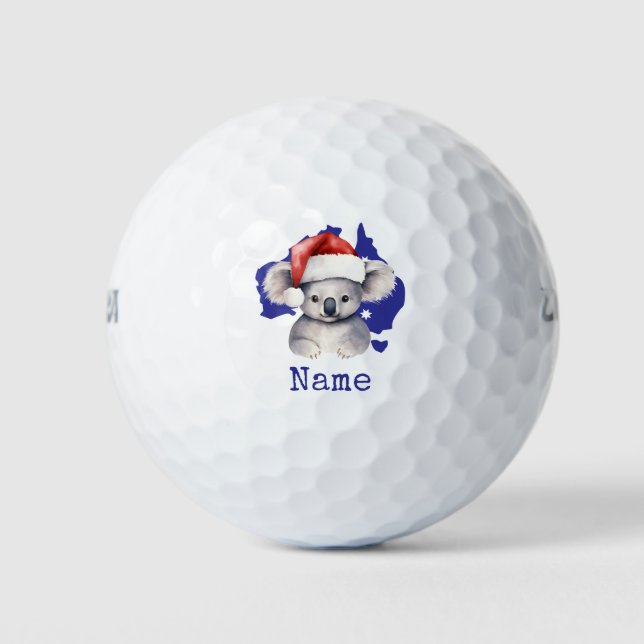 Koala Bär auf der australischen Flagge  Golfball (Vorderseite)
