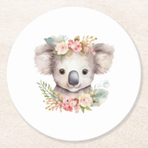 Koala Bär Australien Runder Pappuntersetzer