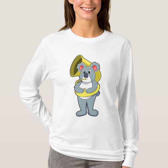 Koala Bär bei Musik mit Saxophon.PNG T-Shirt (Vorderseite)