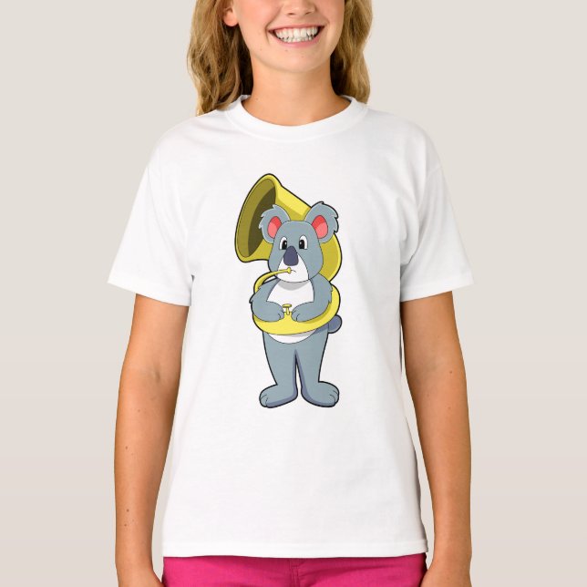 Koala Bär bei Musik mit Saxophon.PNG T-Shirt (Vorderseite)