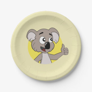 Koala-Bär Cartoon-Papierteller Pappteller