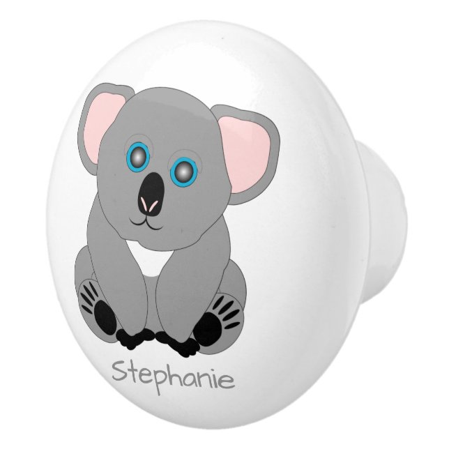 Koala-Bär-Design personalisiert Keramikknauf (Rechts)