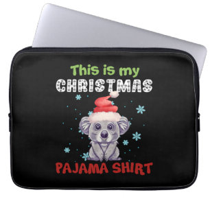 Koala-Bär Dies ist mein Weihnachts-Pyjama-Shirt Laptopschutzhülle