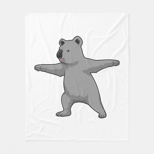 Koala-Bär in der Yoga-Fitness Fleecedecke (Vorderseite)