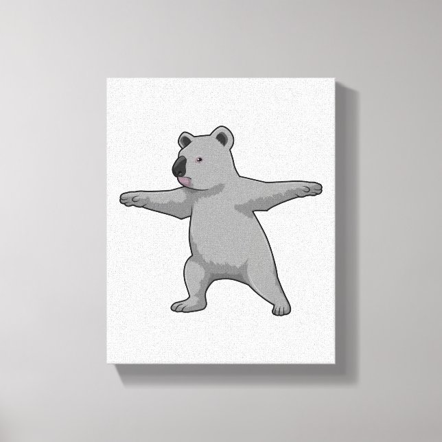 Koala-Bär in der Yoga-Fitness Leinwanddruck (Vorderseite)